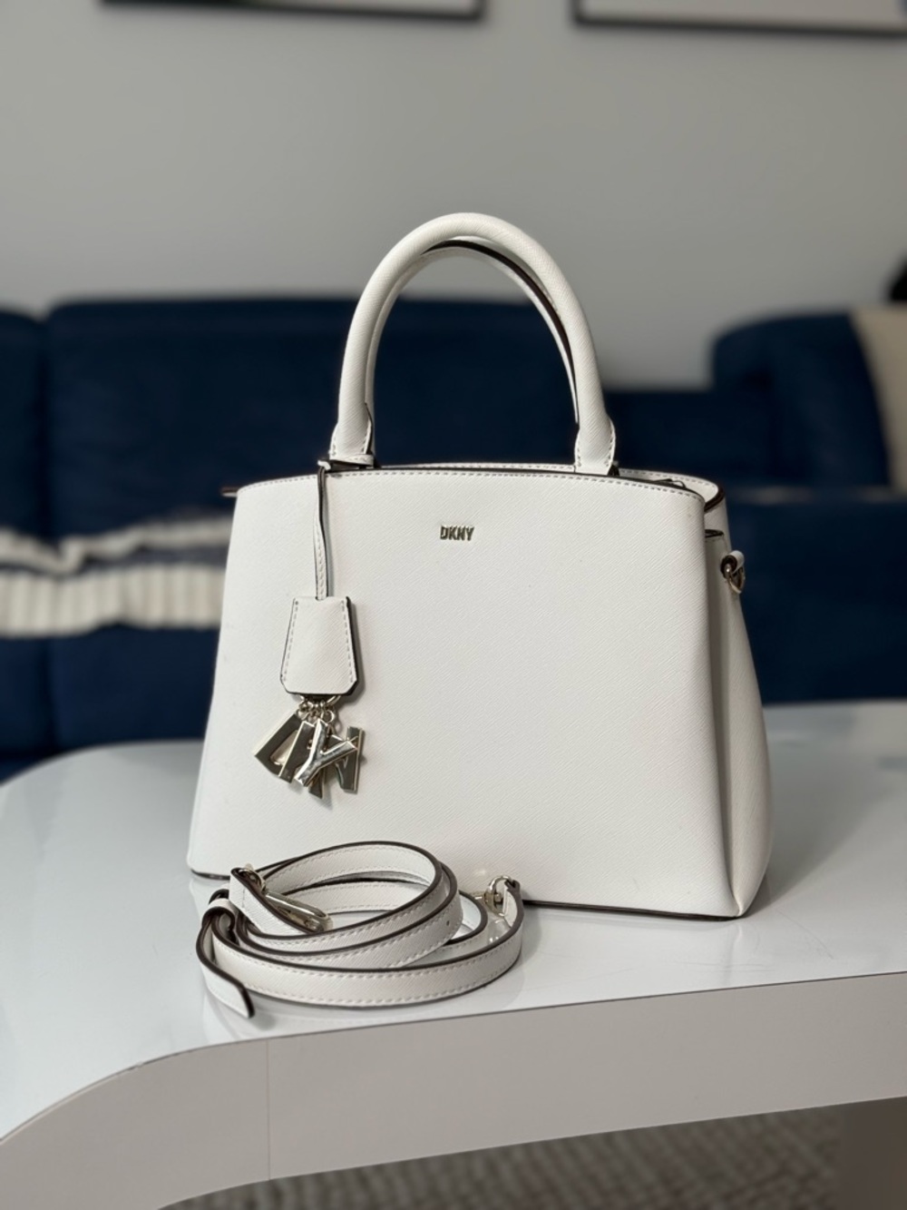 DKNY Paige Medium Satchel with Convertible Strap and Charm
